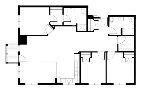 Floor plan for 3 beds, 2 baths, 1532 sqft
